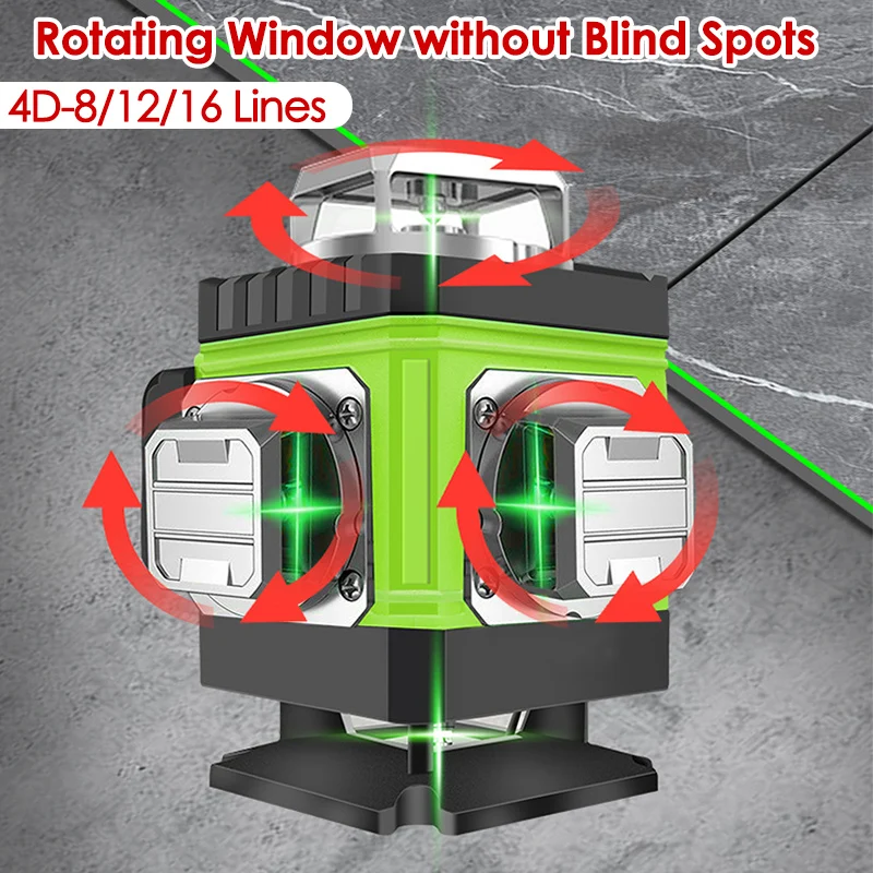 8/12/16 Lines Laser Level 4D G - Laser Level 16 Lines 4D Green 评论和价格