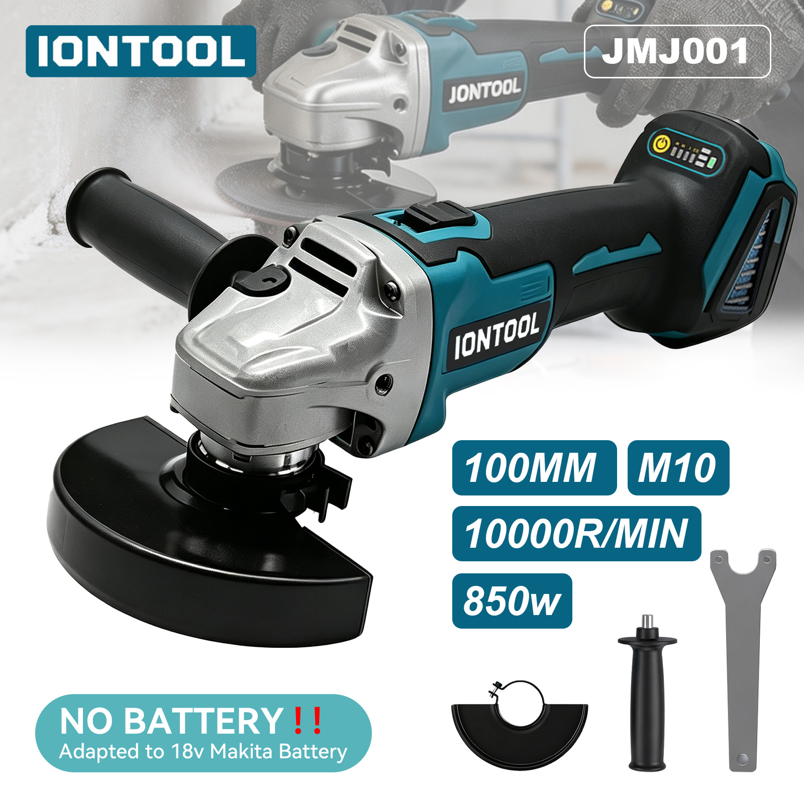 IONTOOL 850W 100mm Cordless An - Brushless Angle Grinder Battery Powered 评论和价格