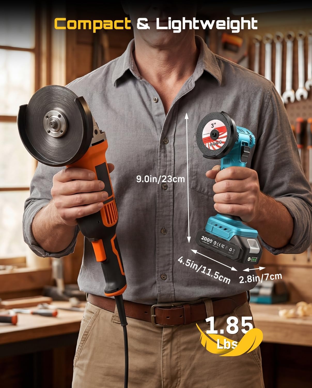 SEESII Cordless Mini Angle Gri - Brushless Angle Grinder Battery Powered 评论和价格