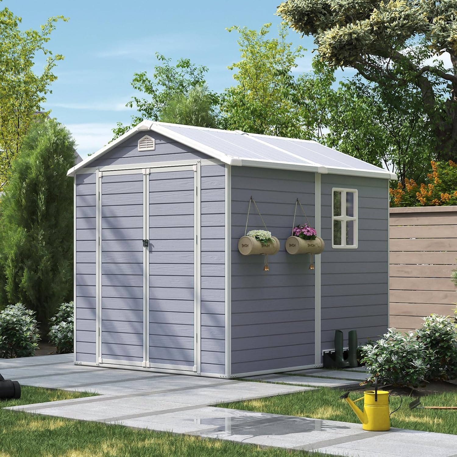 6x8 FT Outdoor Storage Shed Re - Garden Tools 评论和价格
