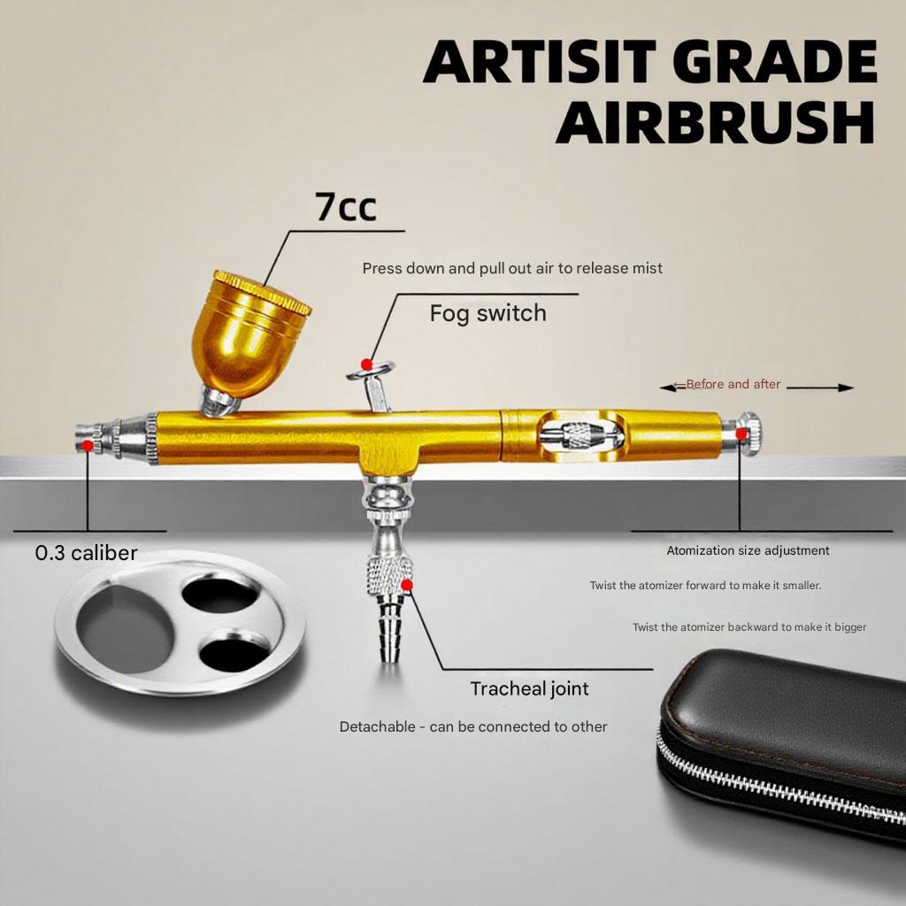 0.3mm Dual Action Airbrush 7cc - Airbrush Kit With Mini Compressor 评论和价格
