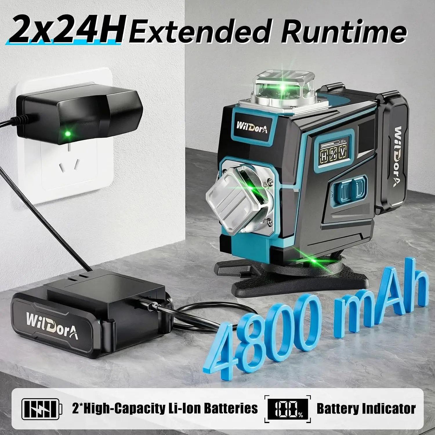 Laser Level with Tripod, 4x360 - Laser Level 16 Lines 4D Green 评论和价格