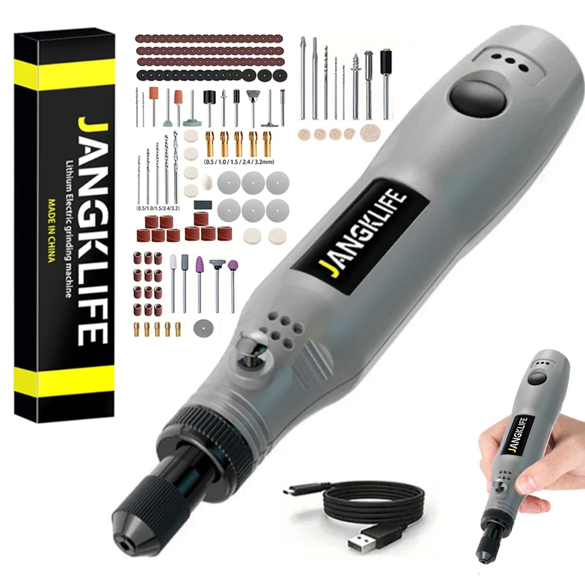 JANGKLIFE USB Cordless Rotary  - Cordless Rotary Tool Kit Accessories 评论和价格